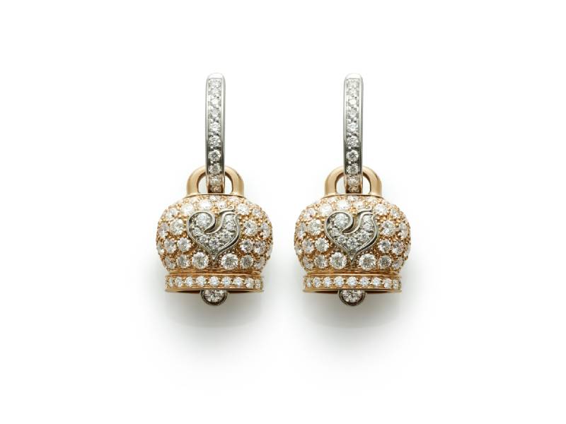 CHANTECLER CAMPANELLA (BELL) EARRINGS GOLD AND DIAMONDS 37720